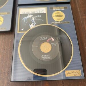 VINTAGE RCA Elvis Presley “Hound Dog” Gold Record Plaque